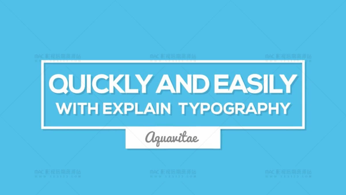 平面排版演示文稿动画 AE标题模板 Explainer Typography Kit