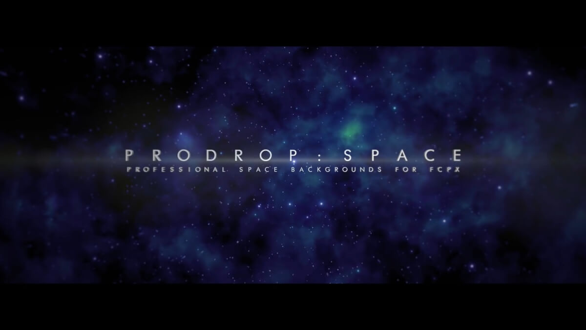 FCPX宇宙星空星球背景生成器插件 ProDrop Space