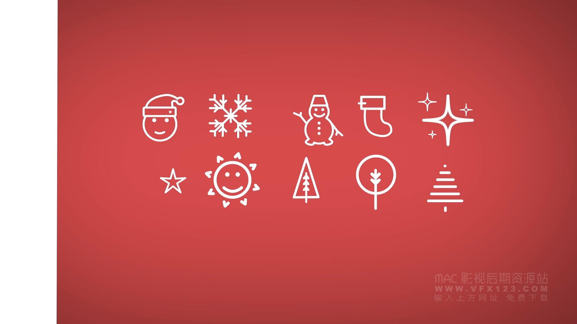 Ae模板 60个圣诞节Icon图标小动画 Minimal Christmas Icons 丨 MAC影视后期资源站