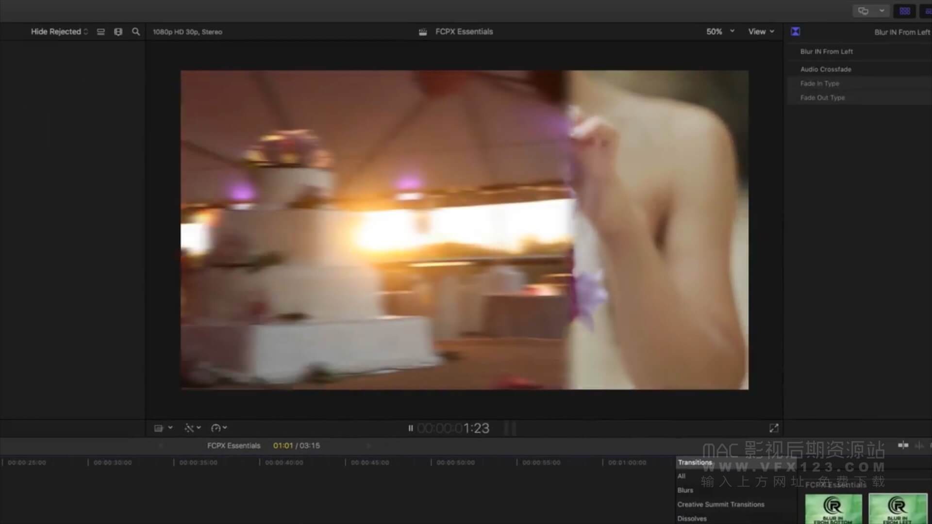 Fcpx插件 vlog视频制作常用转场特效宽银幕调色扭曲复古暗角调节层色彩分离抖音效果等