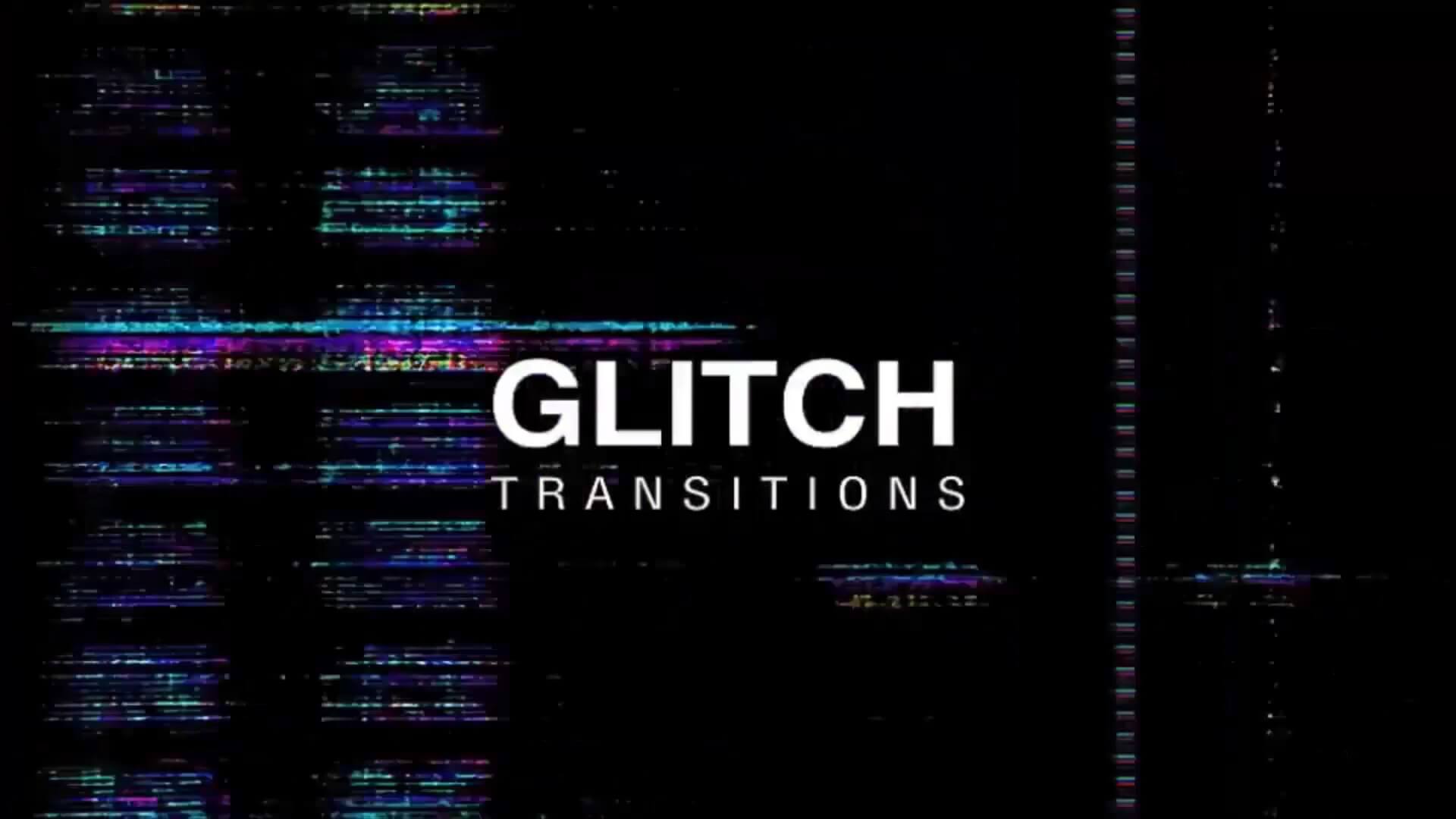 视频转场素材 20组信号干扰效果Vlog科技类常用转场 Glitch Transitions 4K