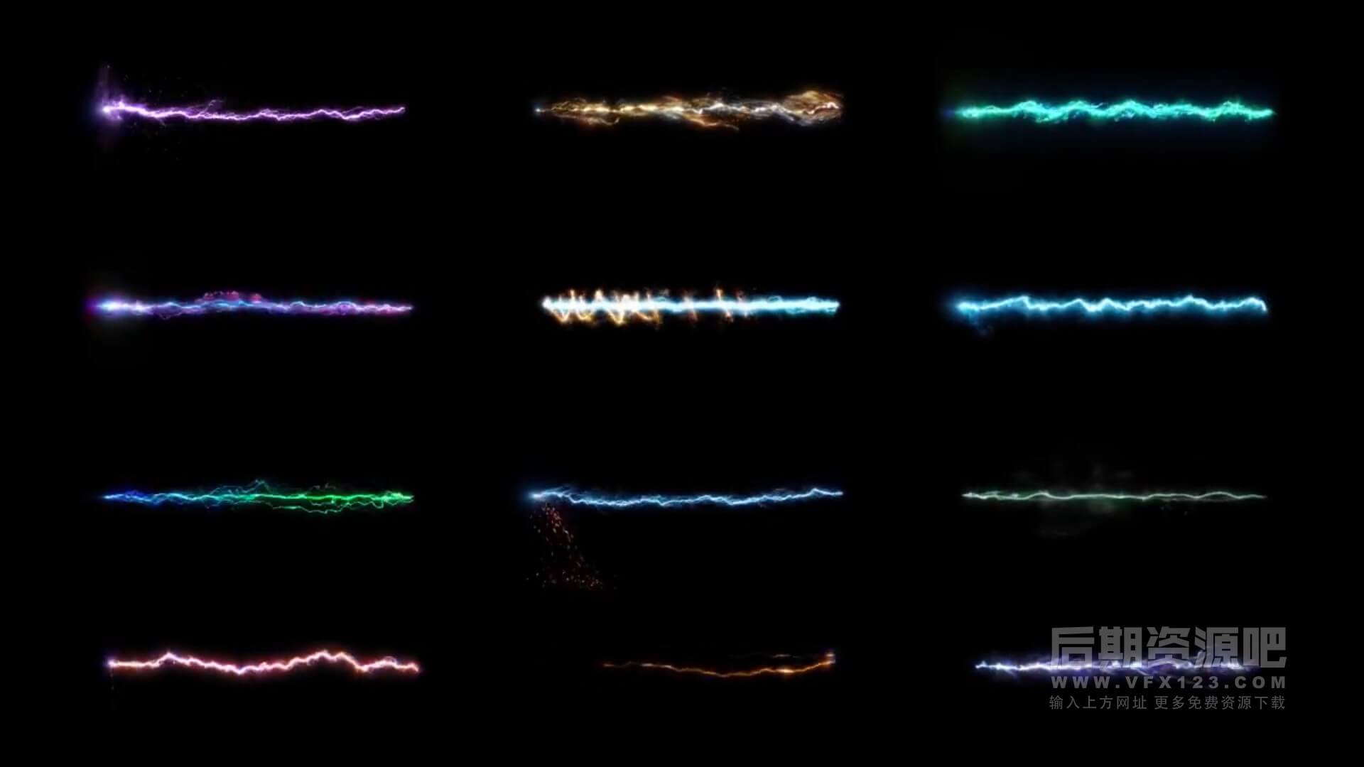 视频素材 115个4K科幻魔法能量冲击波火焰光线特效合成动态素材