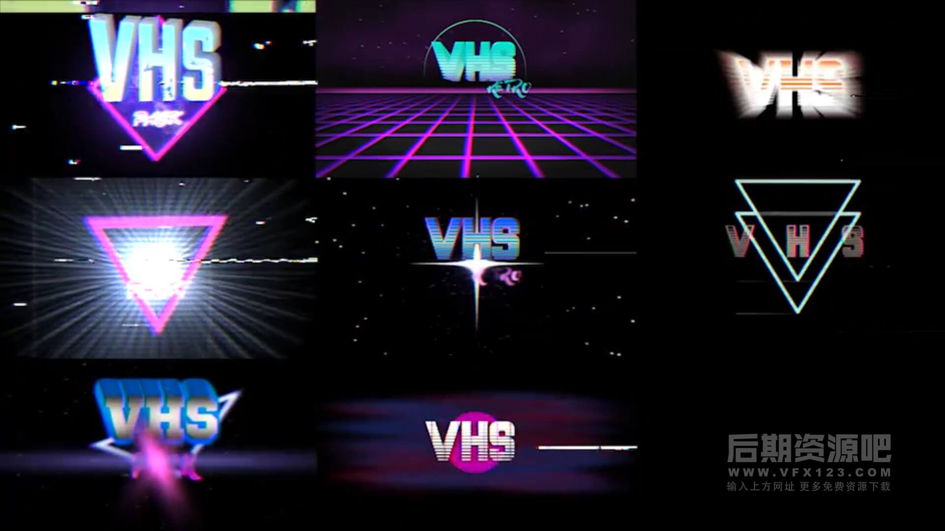 Fcpx标题插件 复古风格旧电影色彩分离特效预设 VHS Pack | MAC影视后期资源站