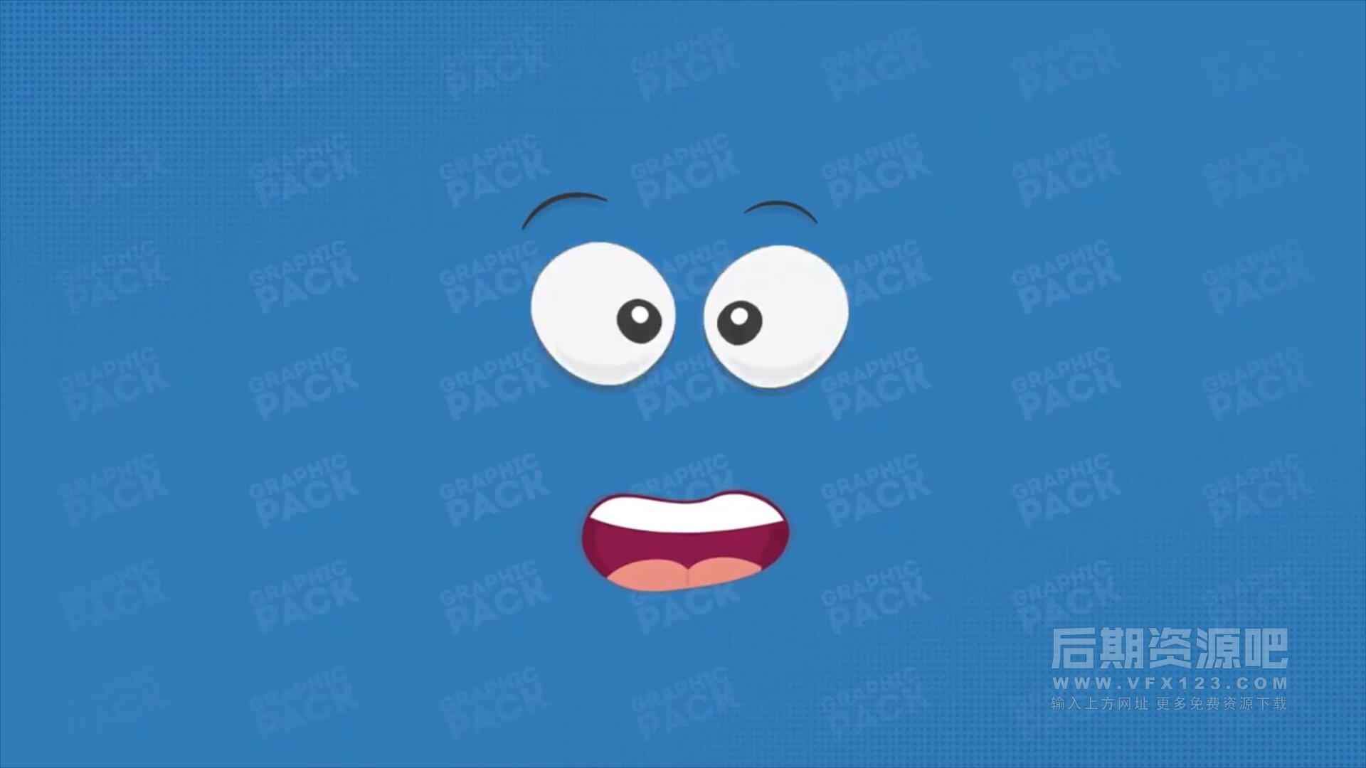 AE模板 300个Emoji表情动画文字标题气泡卡通表情 综艺节目必备 PR预设