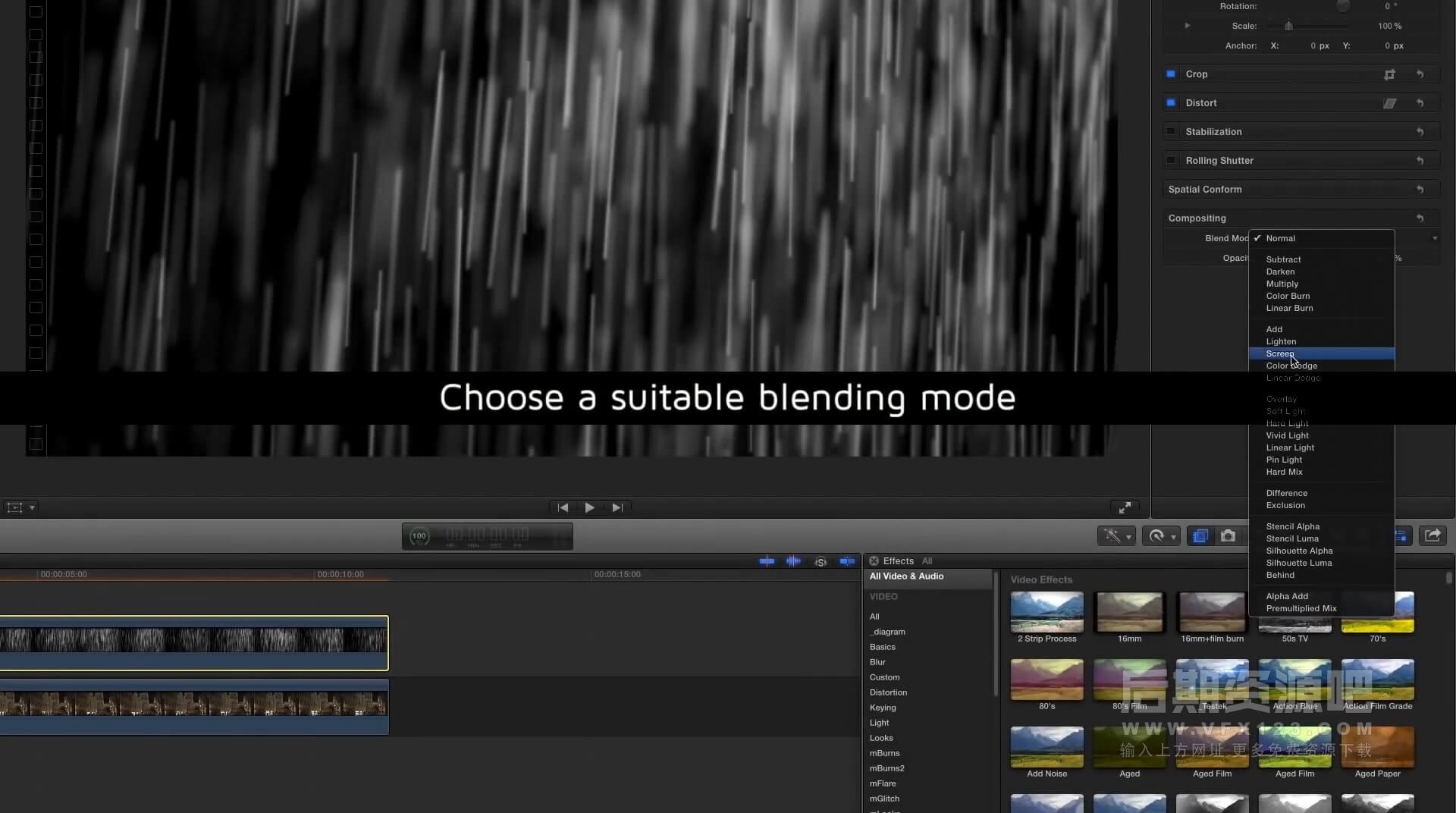 视频素材 2K高清下雨水珠视频特效合成素材 mWater