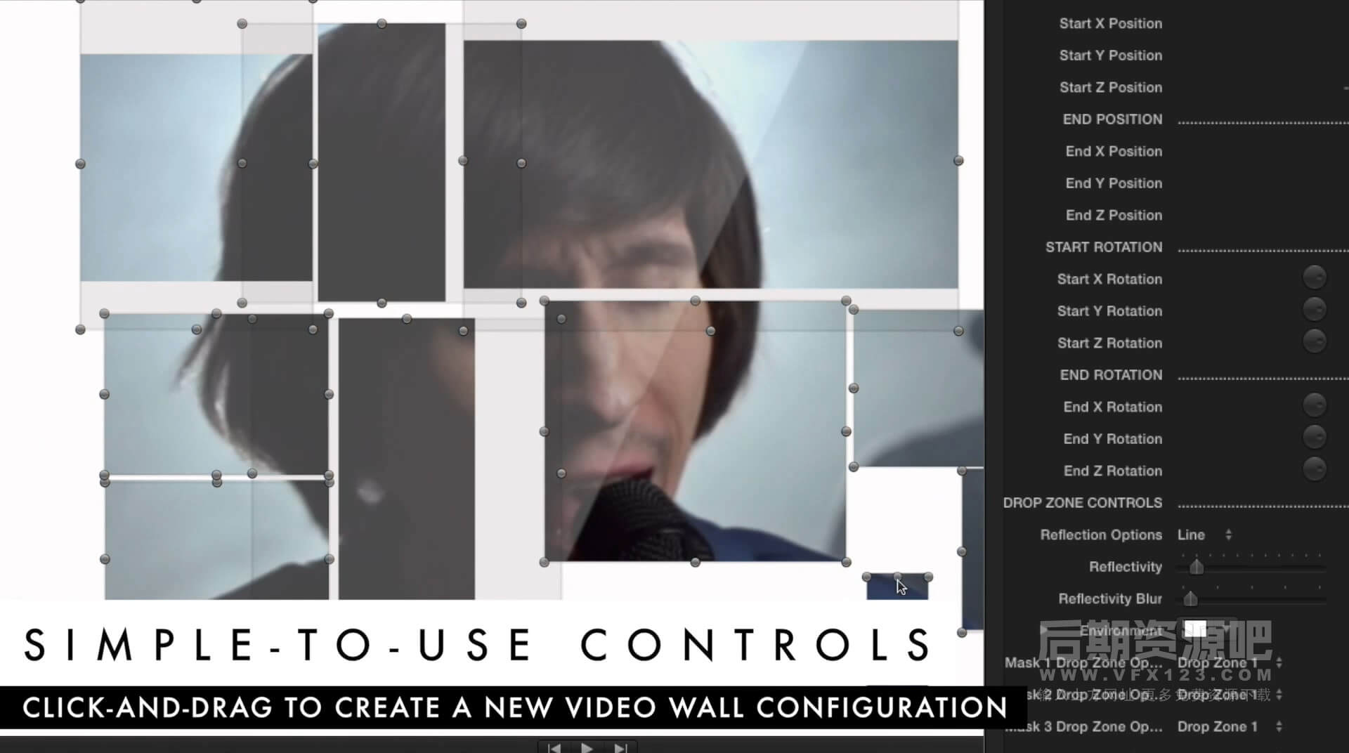 fcpx插件 动感多画面三维视频墙分屏特效 ProWall Volume 2 第二季 | MAC影视后期资源站